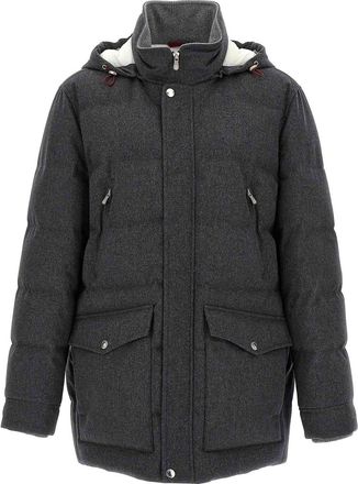 Brunello Cucinelli Flannel Down Jacket