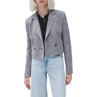 Rag & Bone Josie Italian Tweed Blazer in Nvywhiteml at Nordstrom Rack, Size 6