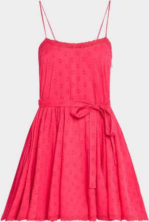 Ulla Johnson Beatriz Lace-Trim A-Line Mini Dress