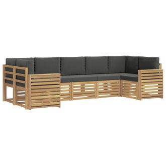 vidaXL Conjunto De Sof&aacute;s De Exterior 7 Uds. Blanco Y Antracita Vidaxl