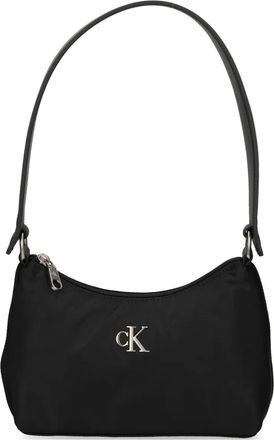 Calvin Klein Jeans Borsa a spalla con placca logo - Nero