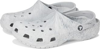 Crocs Classic Marbled Tie-Dye Clog Clog Shoes Grey Swirl : Mens 12 - Womens 14 Medium, Synthetic
