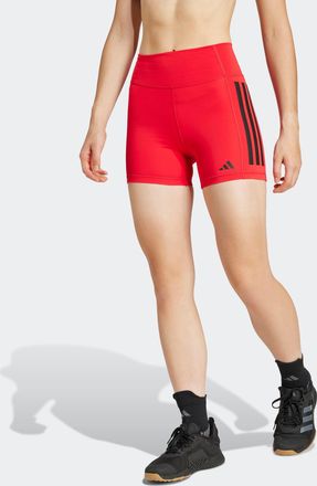 adidas Shorts ADIDAS PERFORMANCE OPT 3S 1/4, Damen, Gr. XS, L&auml;nge 5, rot (pure ruby), Obermaterial: 73% Polyester, 27% Elasthan, Hosen Shorts, sportlicher St