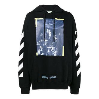 Off-white Cravaggio Long Sleeve Mens Hoody Black OMBB003F170030161001