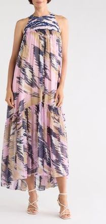Diane Von F&uuml;rstenberg Melisse Maxi Dress in Palace Tiger Giant Pink at Nordstrom Rack, Size Xx-Small