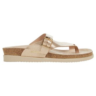 Mephisto Mephisto Helen Metallic Leather Womens Toe Post Sandals - Light Sand - Size:UK 4.5