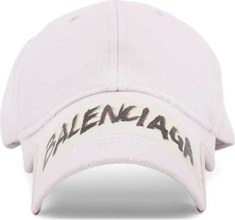 Balenciaga Masking Tape Cap - Heren - Petten - Wit - M - Katoen - Accessoires