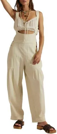 Free People Felix Tapered Overalls in Tofu at Nordstrom Rack, Size X-Small
