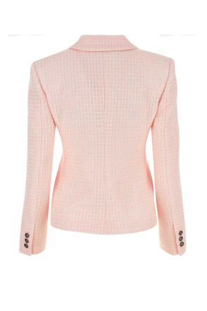 Alessandra Rich Womens Light Pink Tweed Blazer Lightpink Giacche E Gilet