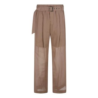 Brunello Cucinelli Brunello Cucinelli, Wide Trousers, female, Brown, Size: XS Wide Trousers