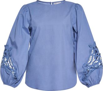 Usha Blouse Dames denimblauw