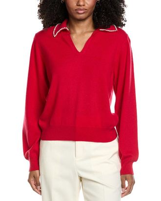 Brodie Pearl Collar Wool & Cashmere-Blend Sweater