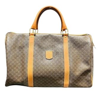Celine Pre-owned Weekend Bags, unisex, Brown, Size: ONE SIZE Pre-owned Macadam PVC Boston bag