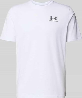 Under Armour Regular Fit T-Shirt mit Logo-Print Modell Left in Weiss, Gr&ouml;&szlig;e XXXL