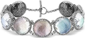 Larkspur & Hawk Bracciale Olivia Button - Argento