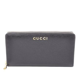 Gucci Pre-owned Gucci Leather Logo Zip Long Wallet Ladies CP4F0PFQD3696IW0