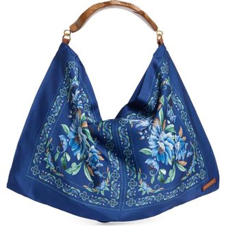 Farm Rio Small Satin Scarf Bag in Blue at Nordstrom