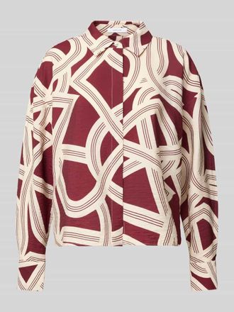 OPUS Regular Fit Bluse mit Manschetten Modell Famena in Bordeaux, Gr&ouml;&szlig;e 36