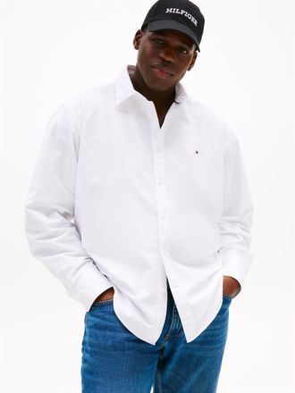 Tommy Hilfiger Big & Tall Langarmhemd BT-SOLID HERITAGE OXFORD RF S-B, Herren, Gr. 4XL, N-Gr, weiss (opthic wei&szlig;), Web, Obermaterial: 100% Baumwolle, TOMMY HILFIGER BIG & TALL,