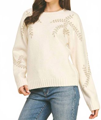 Pinch Design Peyton Crewneck Sweater In Ivory