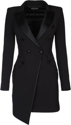 Elisabetta Franchi Black Coat Dress