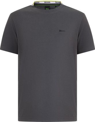 HUGO BOSS Katoenen T-shirt met korte mouwen - Heren - T-shirts - Grijs - XS - Katoen - Tops