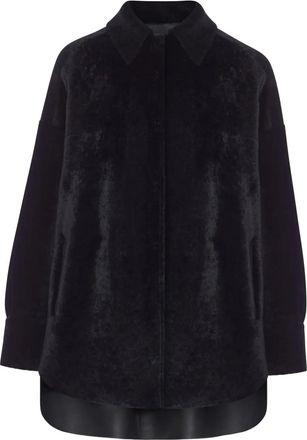 Salvatore Santoro collared leather jacket - Black