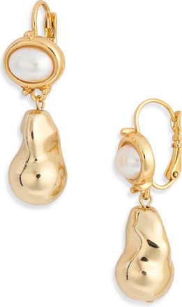 Kenneth Jay Lane Faux Pearl Nugget Drop Earrings in Gold at Nordstrom Rack