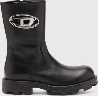 Diesel D-Hammer-Biker boots in shiny leather - Boots - Woman - Black