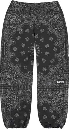 SUPREME SS26 Reflective Bandana Track Pant Black SUP-SS26-295-BLK