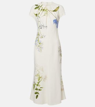 Monique Lhuillier Floral midi dress
