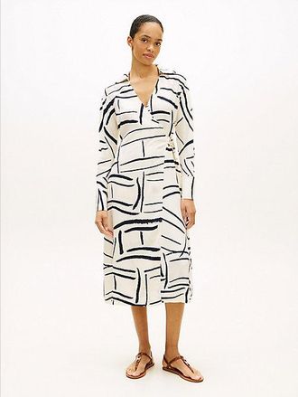 Tommy Hilfiger Relaxed Wrap Midi Dress