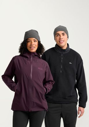 Jack Wolfskin Beanie JACK WOLFSKIN REAL STUFF BEANIE, Damen, Gr. onesize, grau (slate), Obermaterial: 100% Polyester, M&uuml;tzen Beanie