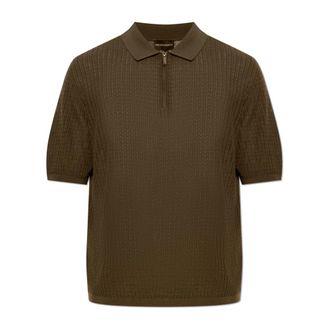 Emporio Armani Heren, Tops, Bruin, Maat: S Zijde