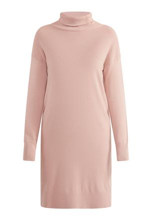 Usha Gebreide midi-jurk met lange mouwen lynnea Dames oud roze