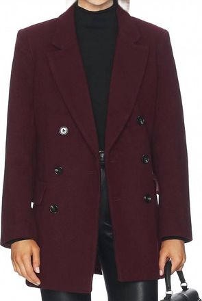 Pistola Denim Emory Pea Coat In Claret