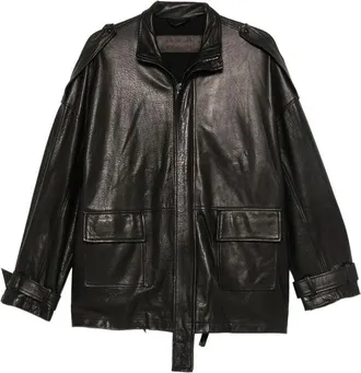 Giorgio Brato Leather Epaulette Jacket