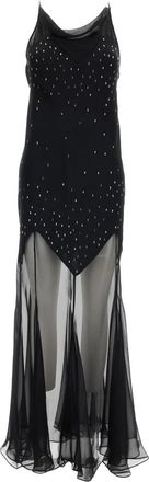 Paco Rabanne Lange Avondjurk - Dames - Avondkleed - Zwart - S - Kleedjes