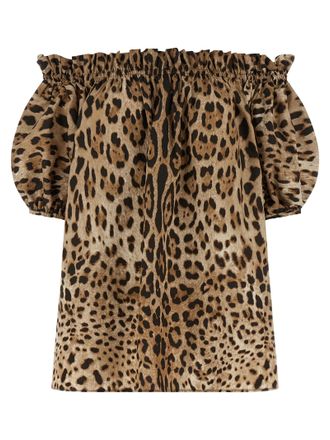 Dolce & Gabbana Brown Cotton Womens Shirt