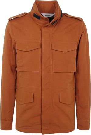Aspesi Mini Field Jacket - Heren - Jassen - Oranje - Maat: L Katoen