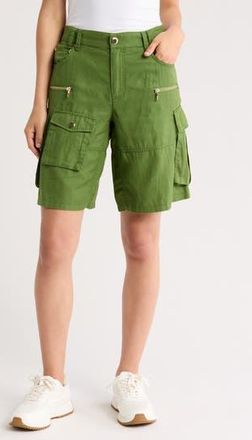 Alice & Olivia Jaxon Super Slouchy Cargo Shorts in Avocado at Nordstrom Rack, Size 0