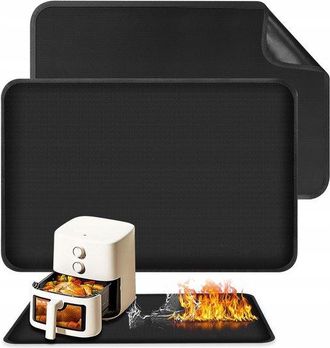 OEM Alfombrilla Para Freidora De Aire, Protector De Silicona Para Vitrocer&aacute;mica, 60x40cm, Resistente Calor Hasta 560&deg;c, F&aacute;cil Limpiar Antideslizante