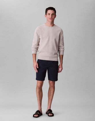 Calvin Klein Jeans Pantaloncini chino classici in cotone color blu navy-Nero