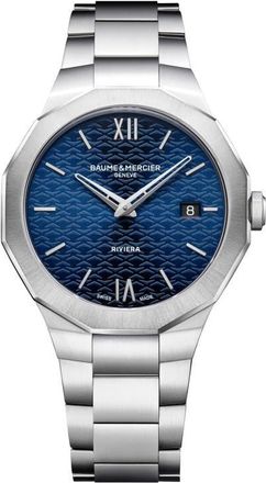 Baume & Mercier Riviera 73 Bracelet Watch, 39mm in Blue at Nordstrom