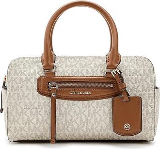 Michael Kors Jet Set Travel Extra Small Duffle Crossbody Cross Body Handbags Vanilla/Acorn : SM, Polyester/Polyurethane