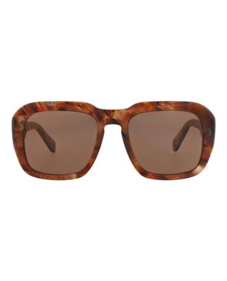 Chlo&eacute; Square-Frame Recycled Acetate Sunglasses