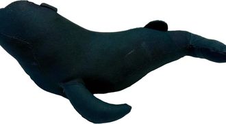Puebco Vintage Fabric Stuffed Whale in Navy Blue at Nordstrom