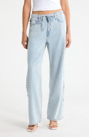 Rag & Bone Phoebe Drawstring Waist Denim Pants in Light Blue at Nordstrom, Size X-Large
