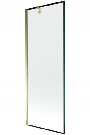 Desconocido Desconocido - Mampara De Ba&ntilde;era 1 Hoja Vidrio Transparente, 70x150 Cm, Perfil Dorodo