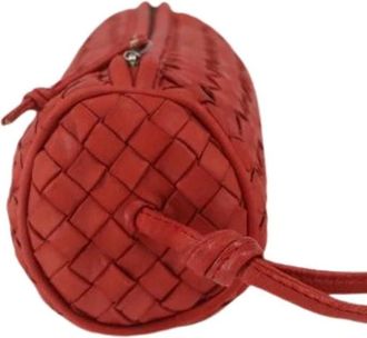 Bottega Veneta Pre-owned Mini Bags, female, Red, Size: ONE SIZE Pre-owned Leather Clutch
